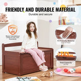 VEVOR Kids Toy Storage Bench Wooden Toy Box Chest 32.68 x 17.91 x 24.02" Cherry V952-XTETCWDYHLBCRKUO3V0