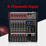 Hridz 6 Channels Bluetooth Mixer DJ Live Studio Audio Mixer USB Console Amplifier AUX V571-HRIDZCT60SAM