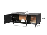 PaWz Enclosed Cat Litter Cabinet Box Black PT1150-BK
