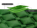 2pc Ultralight Inflatable Camping Sleeping Mat with Integrated Pillow - Waterproof 40D Nylon V888-ELOSUNG35942