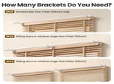 4 Pack Over-Blinds Curtain Rod Brackets for Outside-Mounted Blinds, No Drill, Adjustable Fit - White V1107-115-21739-WHT-4PACK