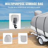 Pontoon Boat Cover 800D Waterproof Trailerable 19-20 ft with Storage Bag V952-FQCZX800D192KHIYZV0