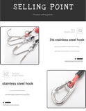 Green Pro 316 Stainless Steel Diving Reef Hook - Single, Double Combo Pack - Current Hook with V888-ELOSUNG27433
