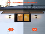 Awnings for Door Entrance, 965 x 2957 mm, Exterior Front Door Window Awnings with Drainage & ABS V952-GDSZYP40120Y8FUG0001V0