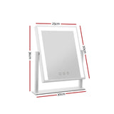 Embellir Makeup Mirror 25x30cm Hollywood Vanity with LED Light Rotation White MM-STAND-2530LED-WH