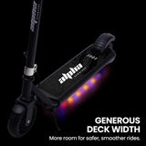 ALPHA Edge Electric Scooter Kids/Teens, 16km/h Max, Adjustable Height, UL Certified, AU Compliant, V219-TRNESCAL2BKA
