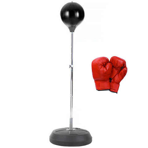 Free-Standing Boxing Set: PU Punching Ball & Boxing Gloves V196-BST180