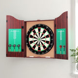 18" Dartboard Dart Board with Steel Darts Wooden Cabinet Party Game DB-BOX-18IN