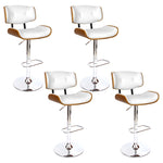 Artiss 4x Bar Stools Gas Lift Leather White BA-TW-8045-WHX4