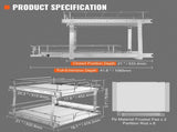2 Tier 20"Wx21"Dx15"H Pull Cabinet Organizer, Heavy Duty Slide Pantry Shelves, Steel Roll V952-HGS220W21D15HSW3PV0
