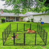 8 Panel Pet Playpen Gate Extension w/ Lockable Door V178-66944