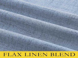 Stone Blue Vintage Linen 100% Blackout Curtains for Living Room,Thermal Insulated Curtains 63" V1258-DP02-C-1288