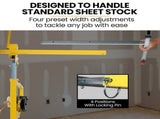 UNIMAC Drywall & Panel Lifter, 1200 x 3600 68kg Max Gyprock Sheet, Galvanised, No-mark Locking V219-TOLDWLUM310A
