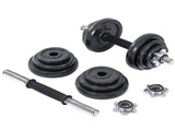 20KG Cast Iron Dumbbell Set Weight Dumbbells Home Gym Training Fitness BarBell Case V610-GYM-DUM-20KG-BLACASIRO