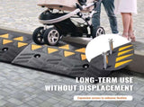 Rubber Curb Ramp 2 Pack, 12.7 cm Rise Height Heavy-Duty 15 tons Load Capacity Threshold Ramps, V952-SJDLYPDGB2190CQUPV0