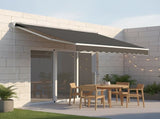 Outdoor Folding Arm Awning Retractable Sunshade Canopy Grey 5.0m x 2.5m V63-842771