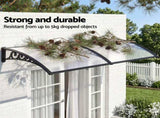 Instahut Window Door Awning 0.8mx2m Transparent AWN-08X2-CLR