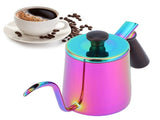 700ml Coffee Kettle 304 Stainless Steel Gooseneck Spout Coffee Drip Pot with Wooden HandleLong V1294-YM0721-3118210016412
