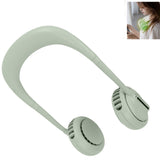 Mini Hands Free Fan USB Charging Hanging Neck Cooling Fan Adjustable 3-Speed WindGreen V1294-YM0901-3113210031013