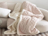 Green 180*200cm Double Blanket, Taffeta Fleece Blanket, Thick Winter Quilt, Lambswool Coral Fleece V888-ELOSUNG50040