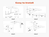 Balcony Hanging Table, 595 x 400 mm Folding Balcony Railing Table, Outdoor Balcony Bar Table for V952-FXGZSM25INCHDZVCRV0