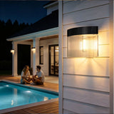 Solar Powered Outdoor Wall Lamp with Radar Motion Sensor, Dual Installation as Wall Mount or Ground V1341-ZY-FWENWRGQ-WHITELIGHT-4PCS