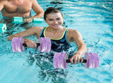 Aquatic Floating Dumbbells 2PCS Non-Toxic Soft Rubber Comfort Grip Swim Assist Water Yoga Fitness V1370-AZ4-09184