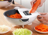 Multifunction Rotate Food Vegetable Cutter Chopper with Drain Basket Large Capacity Portable Kitchen V1294-YM0523-3118220018411