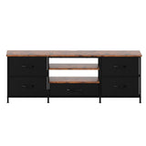 Levede TV Stand Cabinet Entertainment Unit Stand 140cm 5 Drawers Storage Shelves TA1038-AU