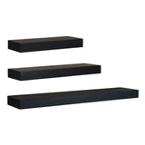 Ekkio Floating Shelf Set of 3 Black V227-2997101014990