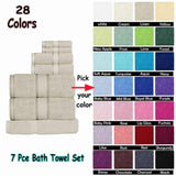 Kingtex 550gsm Cotton 7 Pce Towel Set Aqua V442-KIT-TOWEL-7PTOWEL-AQUA