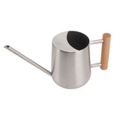 Watering Can 900ml Stainless Steel Long Spout Wooden Handle Elegant Flower Watering Pot for Garden V1294-YM0706-3111230174013