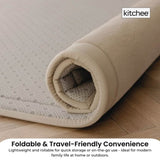 Kitchee Foam Floor Mat 200x200cm - Padded Thick Deep Soft Tatami Style Rug Cream V238-SUPDZ-41169835098192