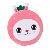 Round Floor Cute Cartoon Strawberry Rabbit Soft Skin Friendly Slip Resistance Round Pillow V1294-YM0901-3117240183111