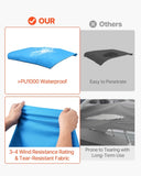 VEVOR 4 Bow Boat Bimini Tops 96"LxW Awning Top Replacement Pacific Blue V952-4GCYZYP96971V14FIV0