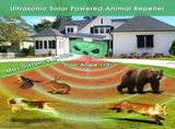 Animal Repellent Outdoor,Ultrasonic Pest Repeller with Motion, Light Sensor and Sound for V1192-AZ-W-10765