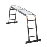 VEVOR Multi-Purpose Folding Ladder 7-in-1 3 Step 12ft with Scaffolding Plank V952-DGNZDTLHJ3JPBIFH9V0
