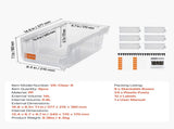 Plastic Stackable Bins, 37.7 x 21.5 x 18 cm , Plastic Containers for Organizing & V952-DDWLX6GZ14LTCARKA001V0