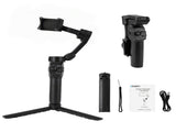 Devanti 3-Axis Gimbal Stabilizer with Tripod for Smartphone, Foldable Selfie Stick PSL-L9-F3G-BK
