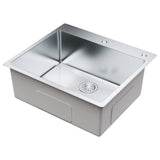 VEVOR Kitchen Sink, 304 Stainless Steel Drop-In Sinks, Top Mount Single Bowl Basin with V952-QRSSCTSPDCY253LEUV0