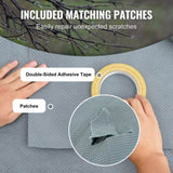 Travel Trailer Cover, 9.1-9.8m RV Cover, 4-Layer Non-Woven Fabric Camper Cover, Waterproof, V952-TCSFCCYTGSFCVZTTJV0