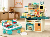 Keezi 2 Piece Kids Pretend Kitchen and Washing Playset Sink Toys PLAY-KITCHEN-SINK-CFLX2