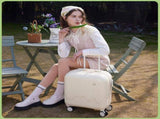 20 Inch Cute Carry On Suitcase, Hard Shell Cabin Luggage with USB Charging Port & Cup Holder, V1265-YY-280