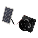 10W 12V Solar Powered Exhaust Fan for Round Pipe ABS Solar Panel Ventilation Fan Kit for Pet House V1294-YM0710-3111230296911