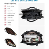 Stylish Quilted Laptop & Lunch Tote Bag , Water-Resistant with Insulated Compartment & Clutch V888-ELOSUNG25755