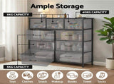 Artiss Chest of 9 Drawers Storage Dresser Tallboy Dark Grey DIY-CDR-9D-DA-GY