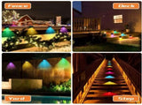 16 Pack Solar Patio Lights Waterproof LED Deck Lights for Patio Stairs Garden Pathway, Black Shell V1237-ZY-528-285