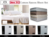 800TC Ramesses Cotton Sateen Sheet Set White King V442-KIT-SHEETS-800TC-WHITE-KI