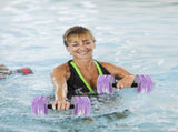 Aquatic Floating Dumbbells 2PCS Non-Toxic Soft Rubber Comfort Grip Swim Assist Water Yoga Fitness V1370-AZ4-09184