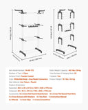 VEVOR 4-Tier Foldable Clothes Drying Rack with 24 Drying Poles and 4 Castors V952-LDSLYJZFX601GN7M1001V0